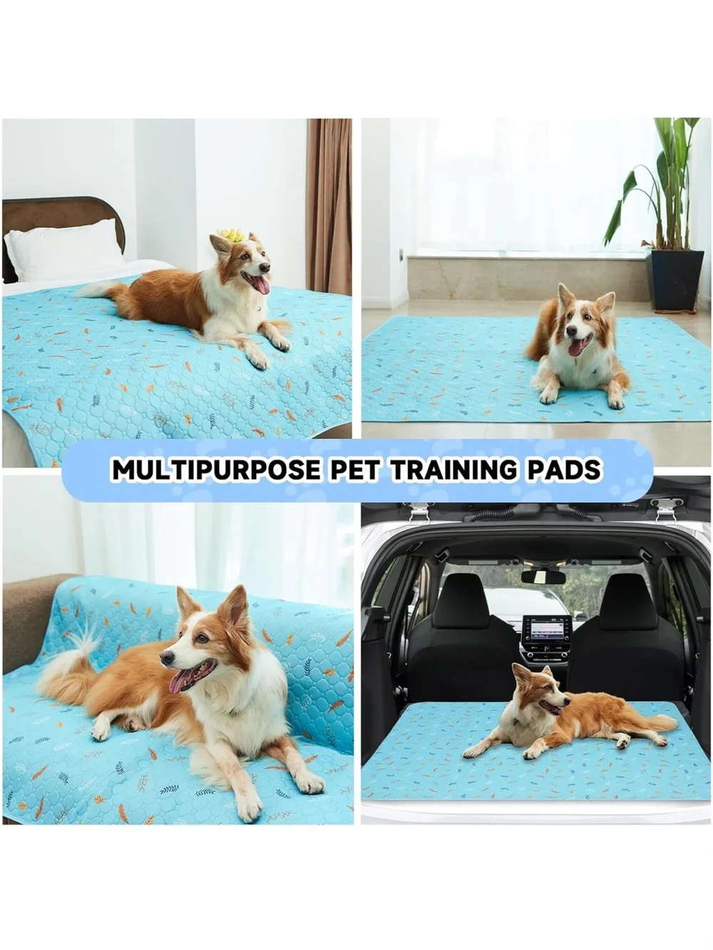 Mushroom Washable Dog Pads, 2-pk Super Absorbent/Reusable, Waterproof 18